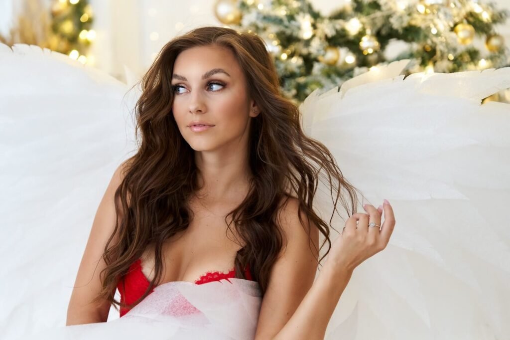 Vánoční focení Brno modelka glamour