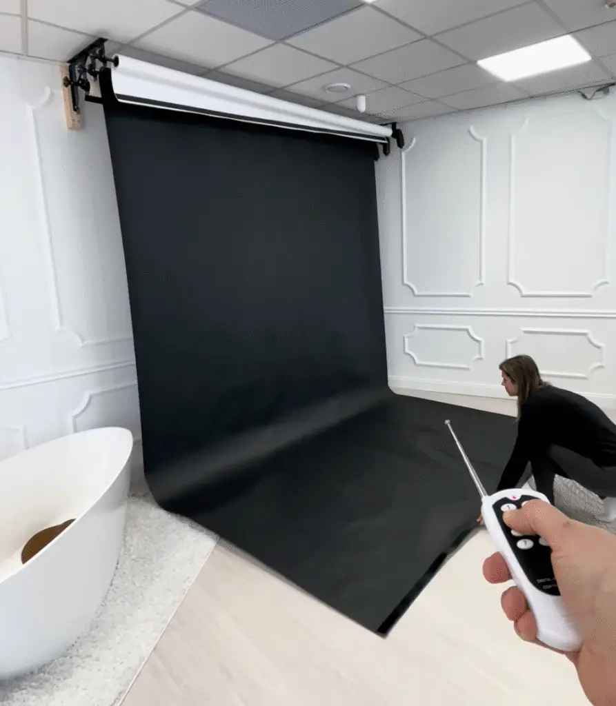 Elektrické ovládání fotopozadí studio mpalac